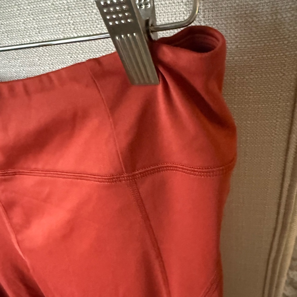 Girlfriend Collective Orange Rust High Waist Leggings w/ Interior Pocket, L - Picture 4 of 7